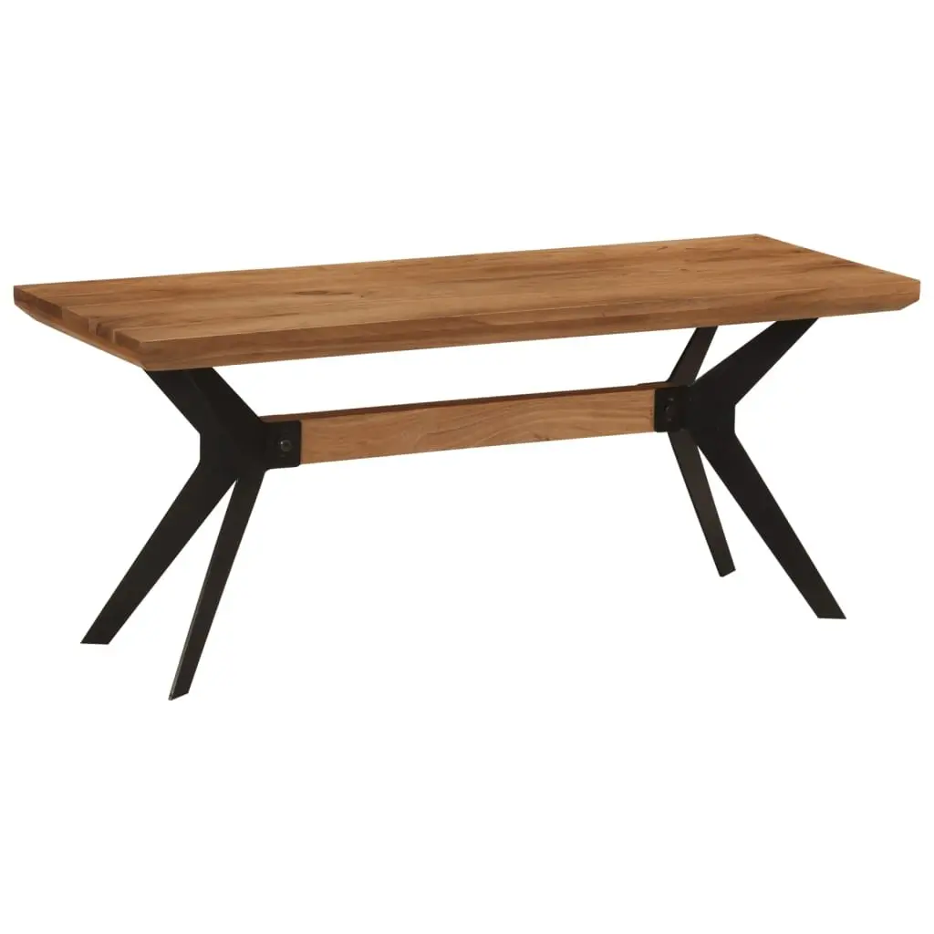 Dining Bench Industrial Style 110x40x46 cm Solid Acacia Wood Steel