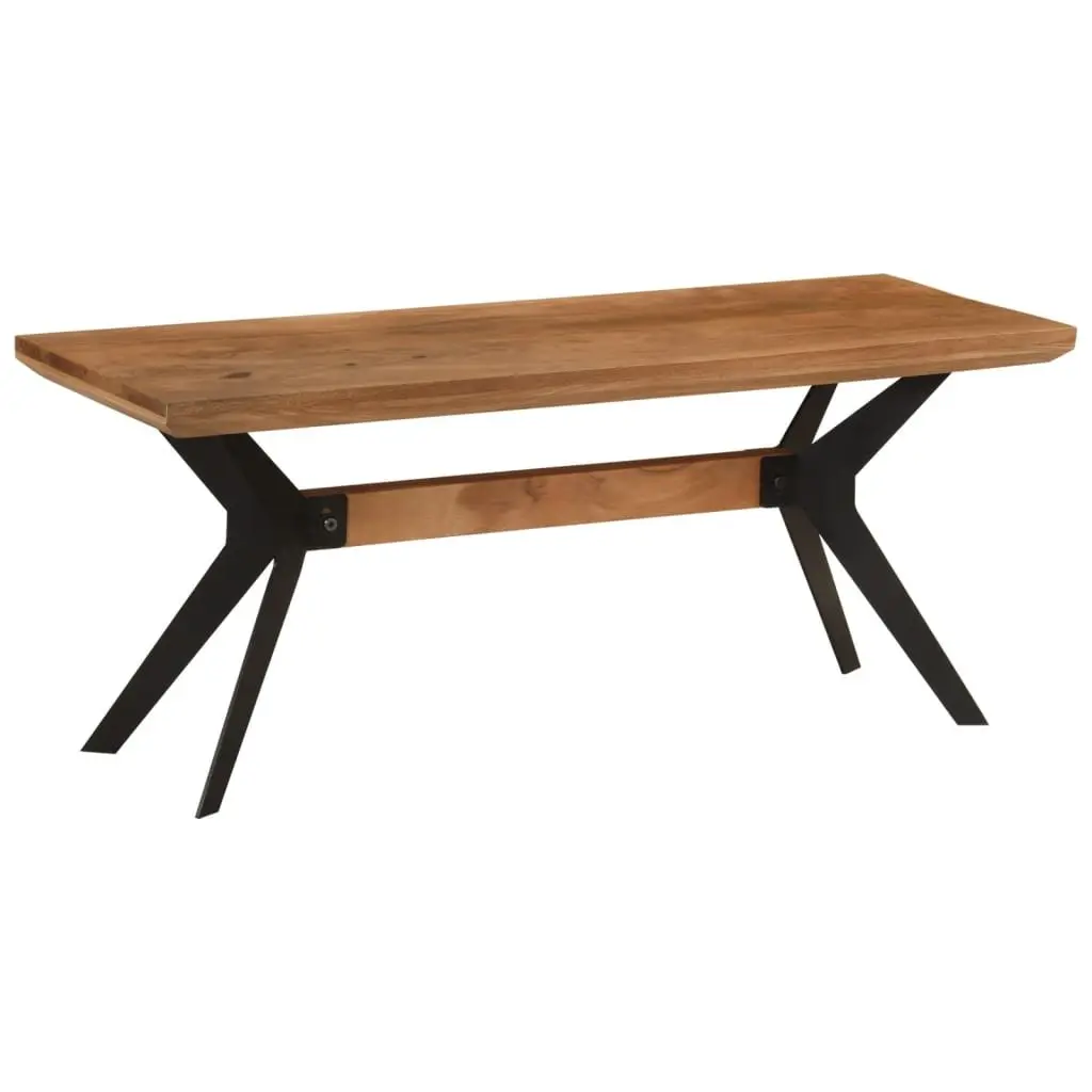 Dining Bench Industrial Style 110x40x46 cm Solid Acacia Wood Steel