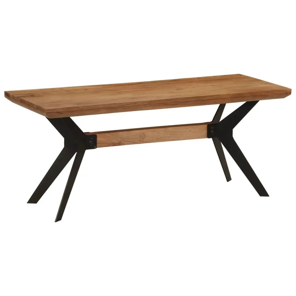 Dining Bench Industrial Style 110x40x46 cm Solid Acacia Wood Steel
