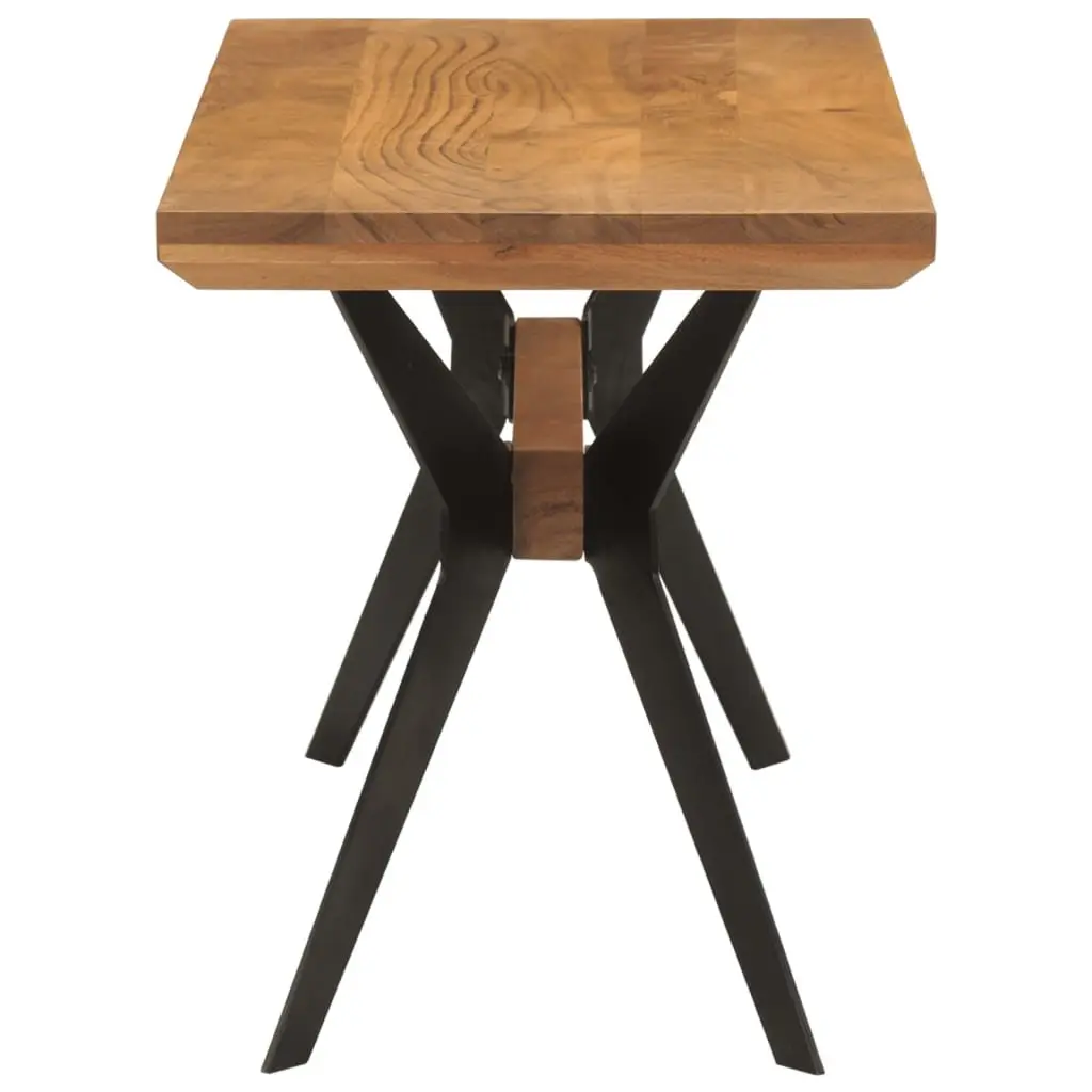 Dining Bench Industrial Style 110x40x46 cm Solid Acacia Wood Steel