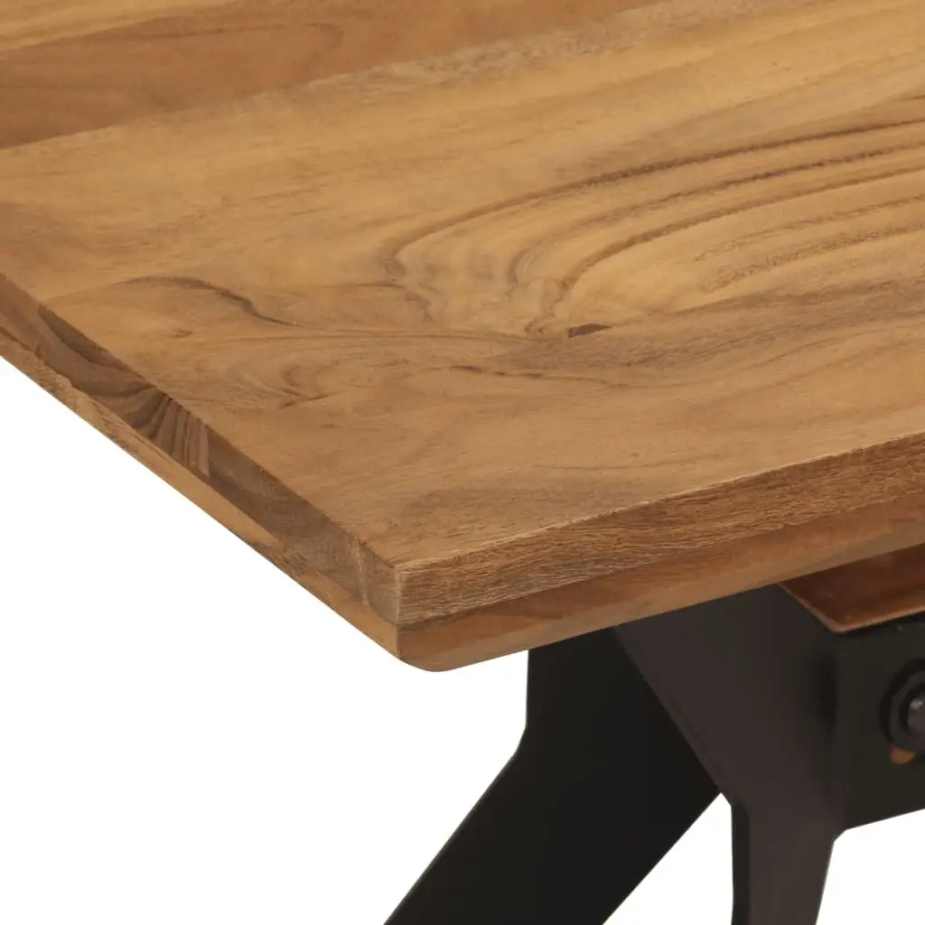Dining Bench Industrial Style 110x40x46 cm Solid Acacia Wood Steel
