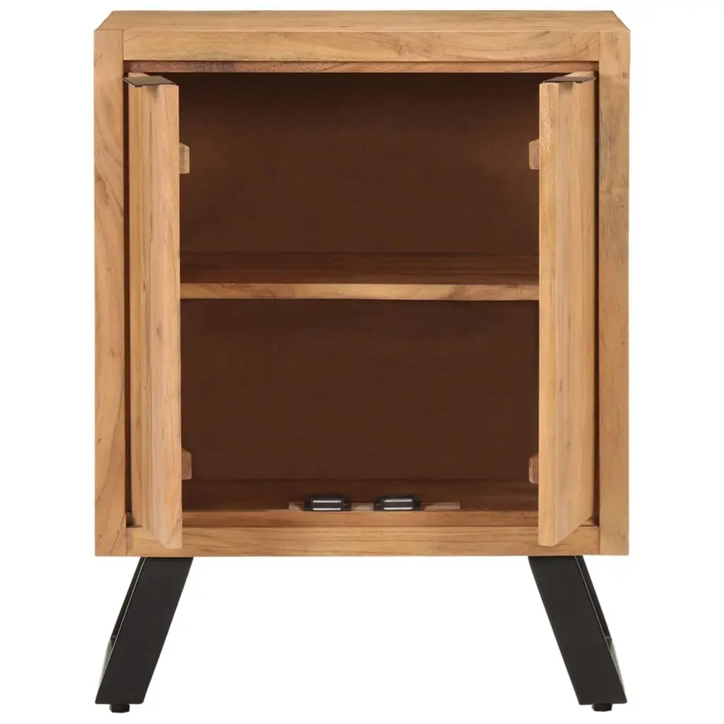 Solid Wood Sideboard Storage Cabinet in Brown