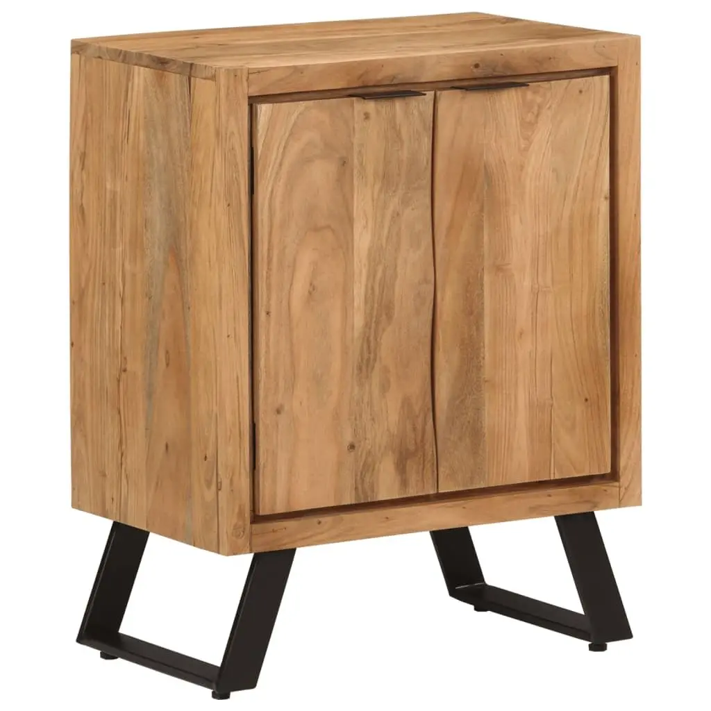 Solid Wood Sideboard Storage Cabinet in Brown