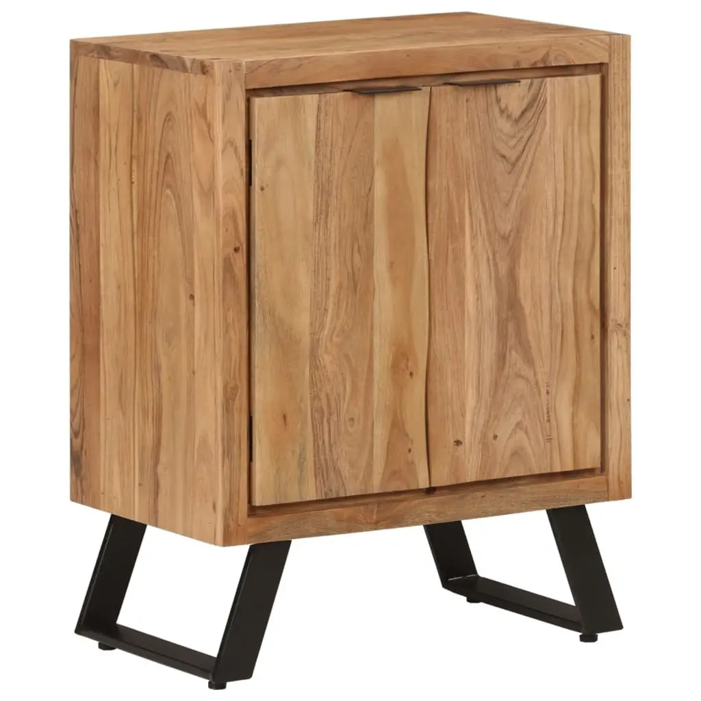 Solid Wood Sideboard Storage Cabinet in Brown