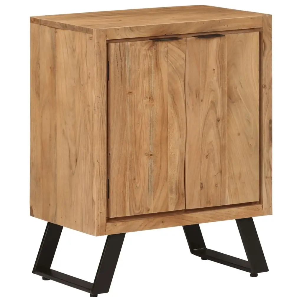Solid Wood Sideboard Storage Cabinet in Brown