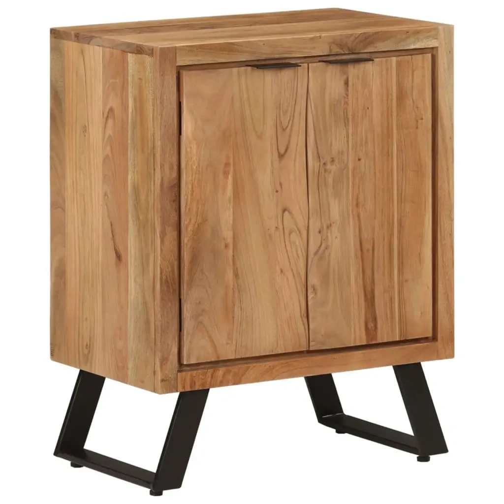 Solid Wood Sideboard Storage Cabinet in Brown