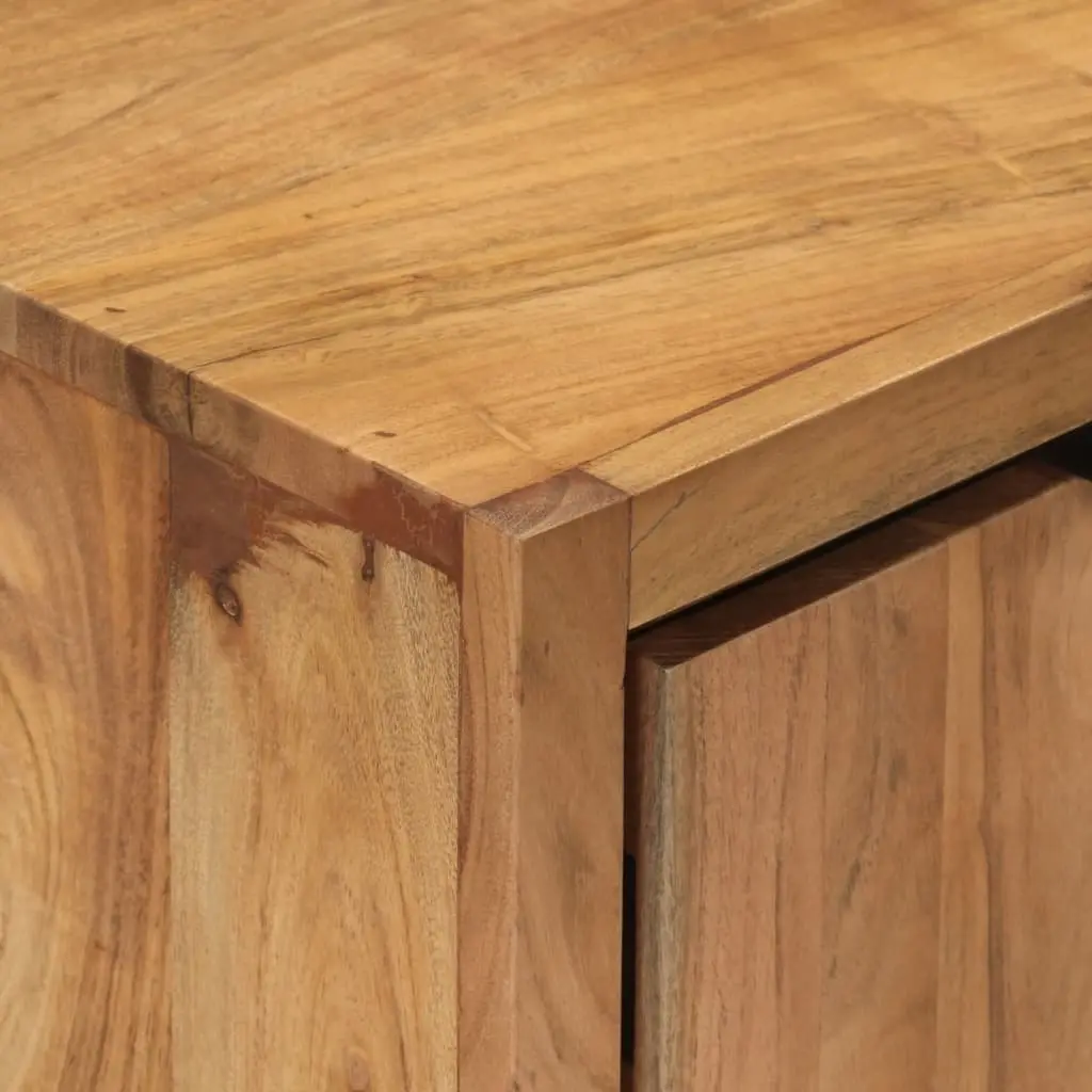 Solid Wood Sideboard Storage Cabinet in Brown