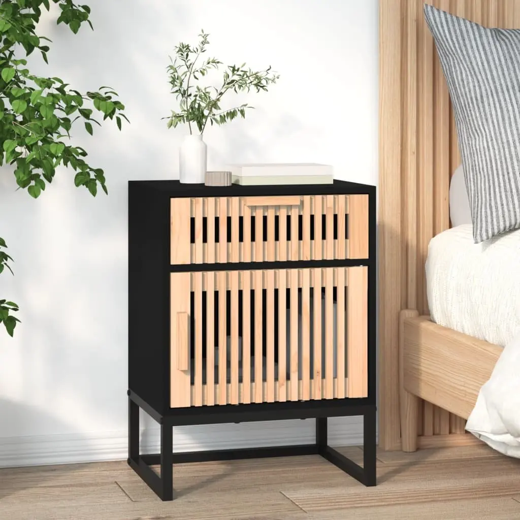 Scandinavian Nightstands 2 pcs Black 40x30x55.5 cm