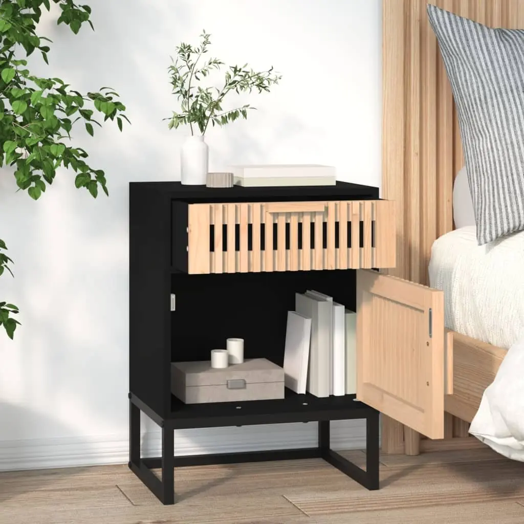 Scandinavian Nightstands 2 pcs Black 40x30x55.5 cm