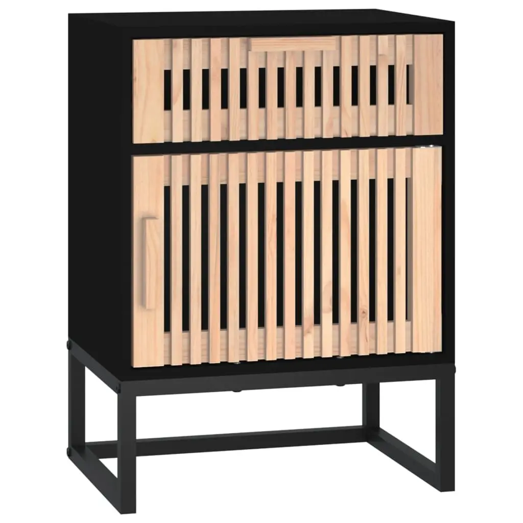Scandinavian Nightstands 2 pcs Black 40x30x55.5 cm