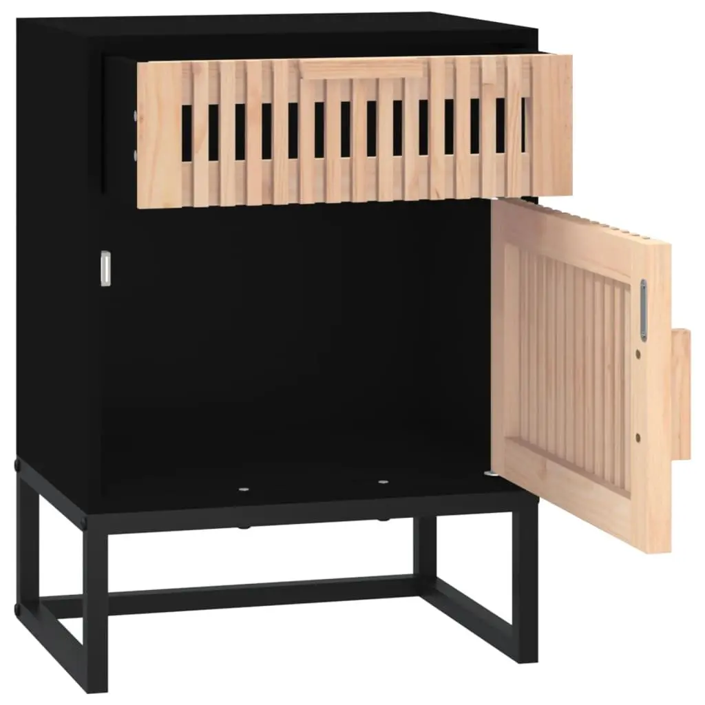 Scandinavian Nightstands 2 pcs Black 40x30x55.5 cm