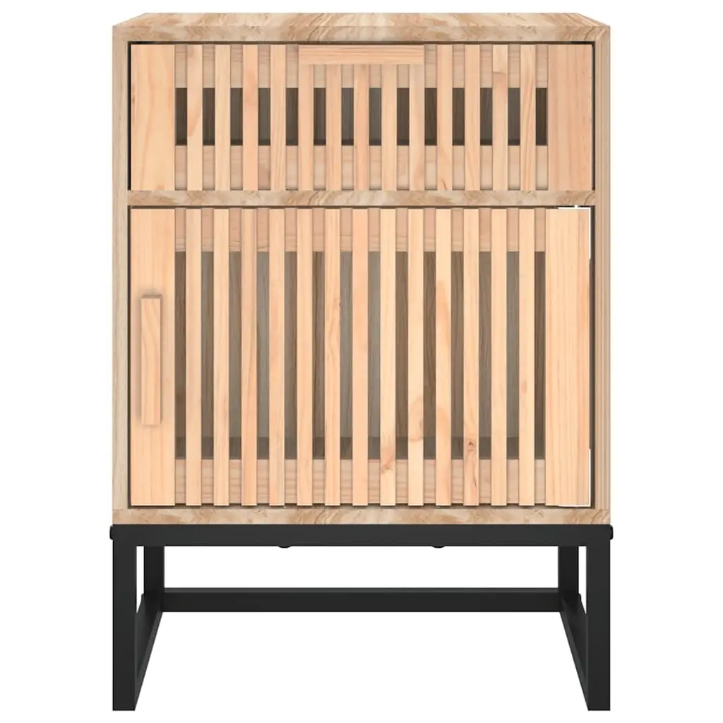 Bedside Cabinets 2 pcs Brown Scandinavian Engineered Wood Nightstand Storage