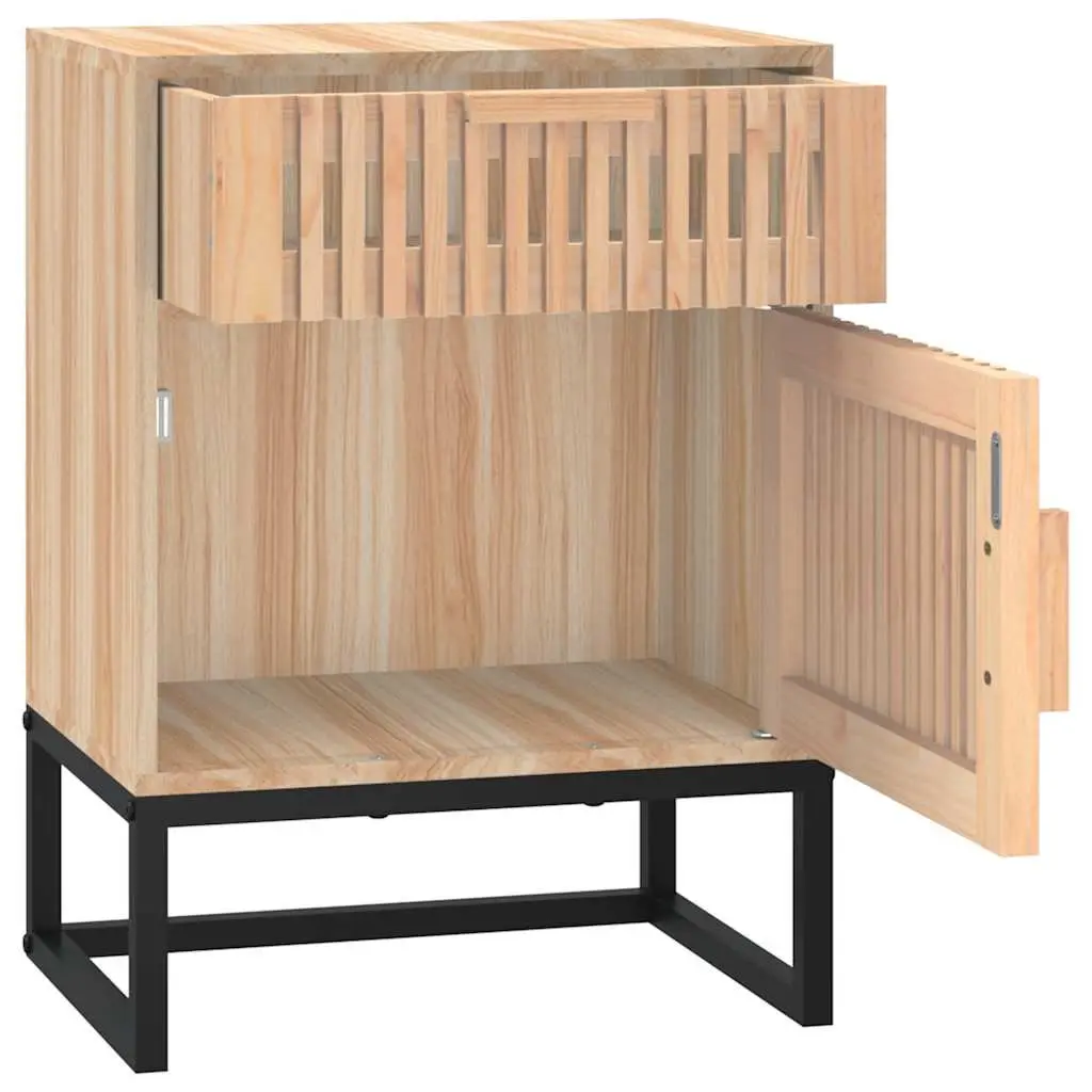 Bedside Cabinets 2 pcs Brown Scandinavian Engineered Wood Nightstand Storage