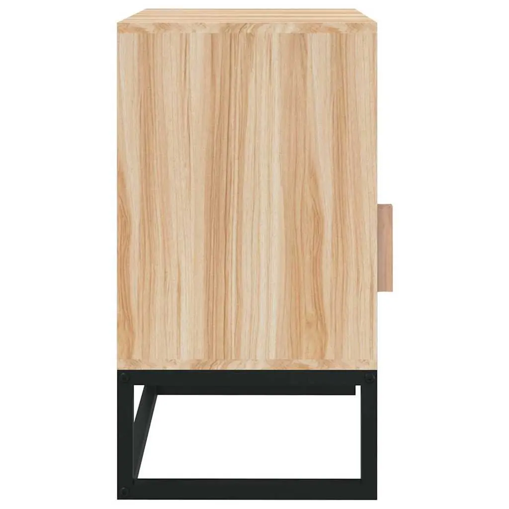 Bedside Cabinets 2 pcs Brown Scandinavian Engineered Wood Nightstand Storage