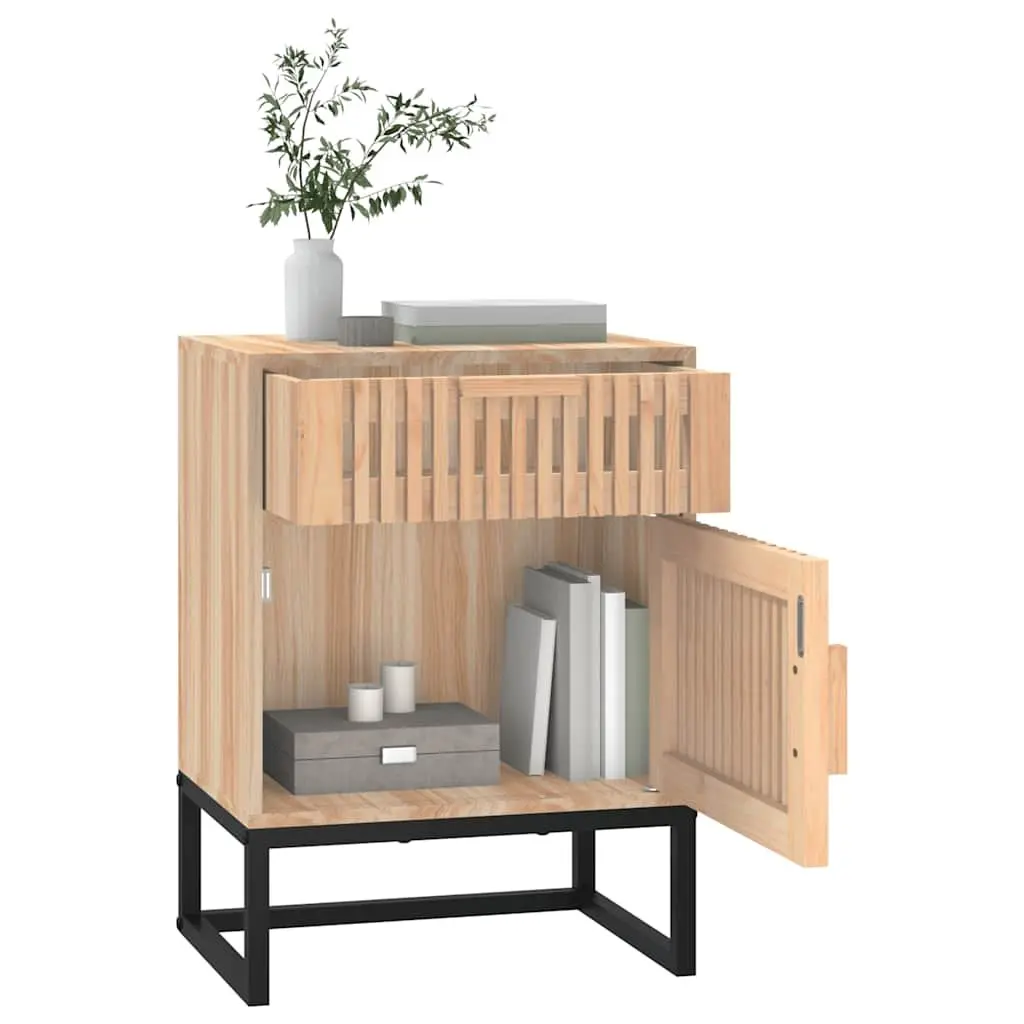Bedside Cabinets 2 pcs Brown Scandinavian Engineered Wood Nightstand Storage