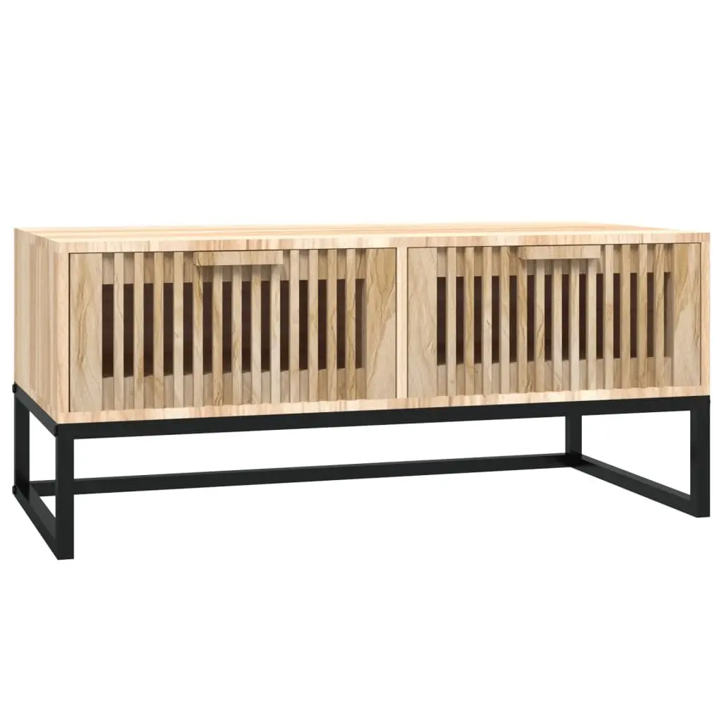 Brown Coffee Table with Storage Drawers