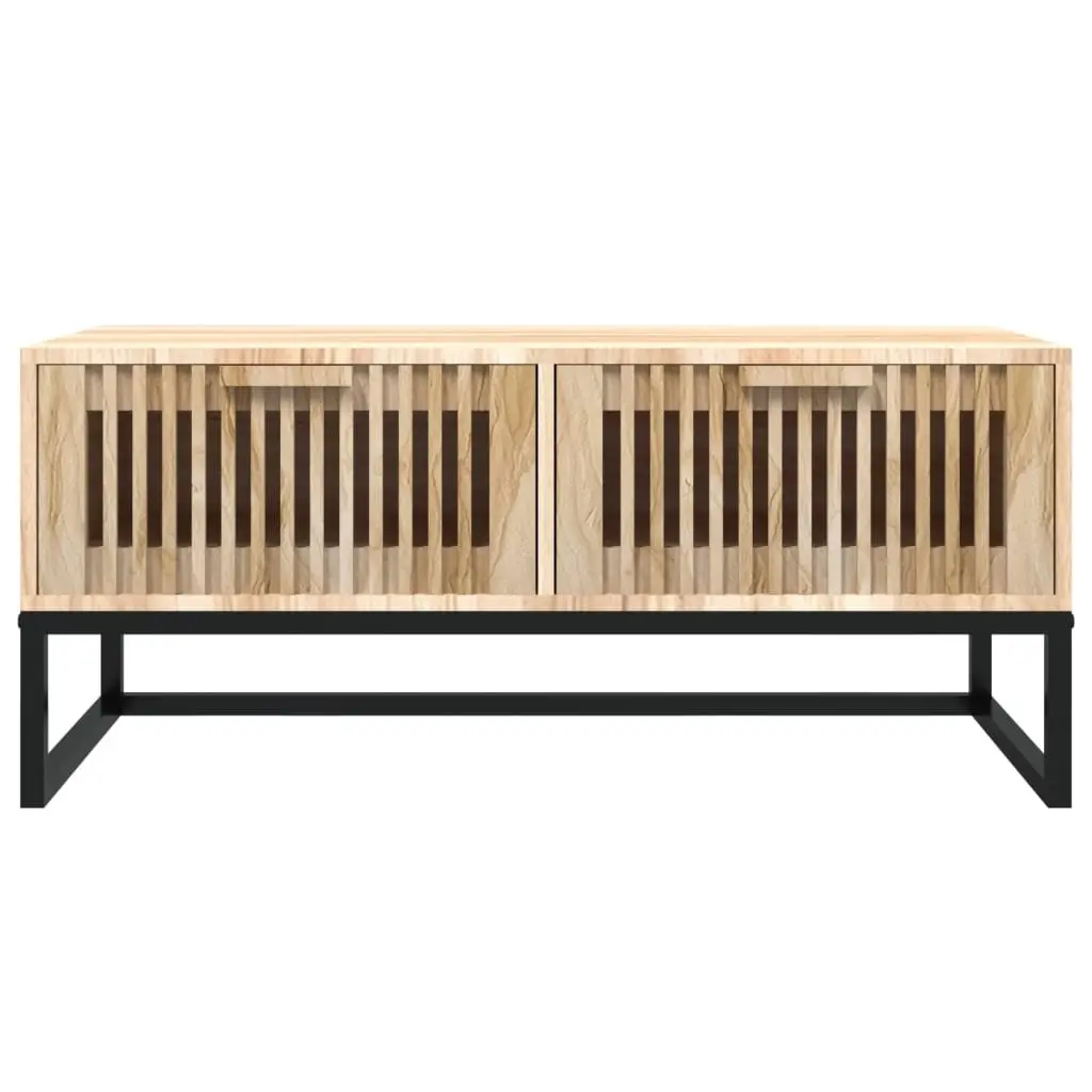 Brown Coffee Table with Storage Drawers