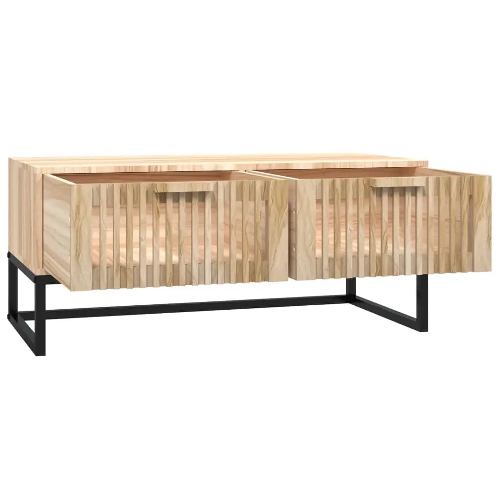 Brown Coffee Table with Storage Drawers