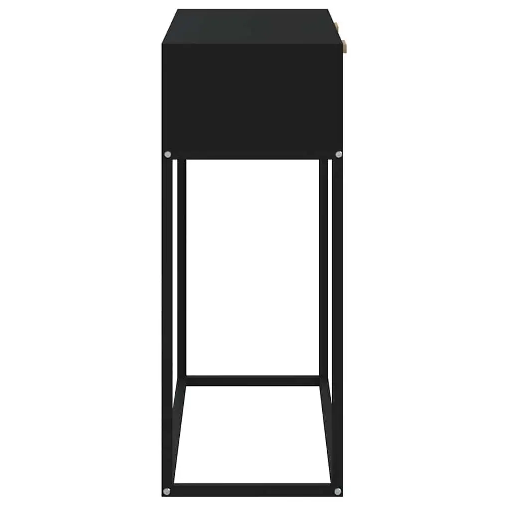Console Table Black 80x30x75 cm Engineered Wood Iron Hallway Accent Storage