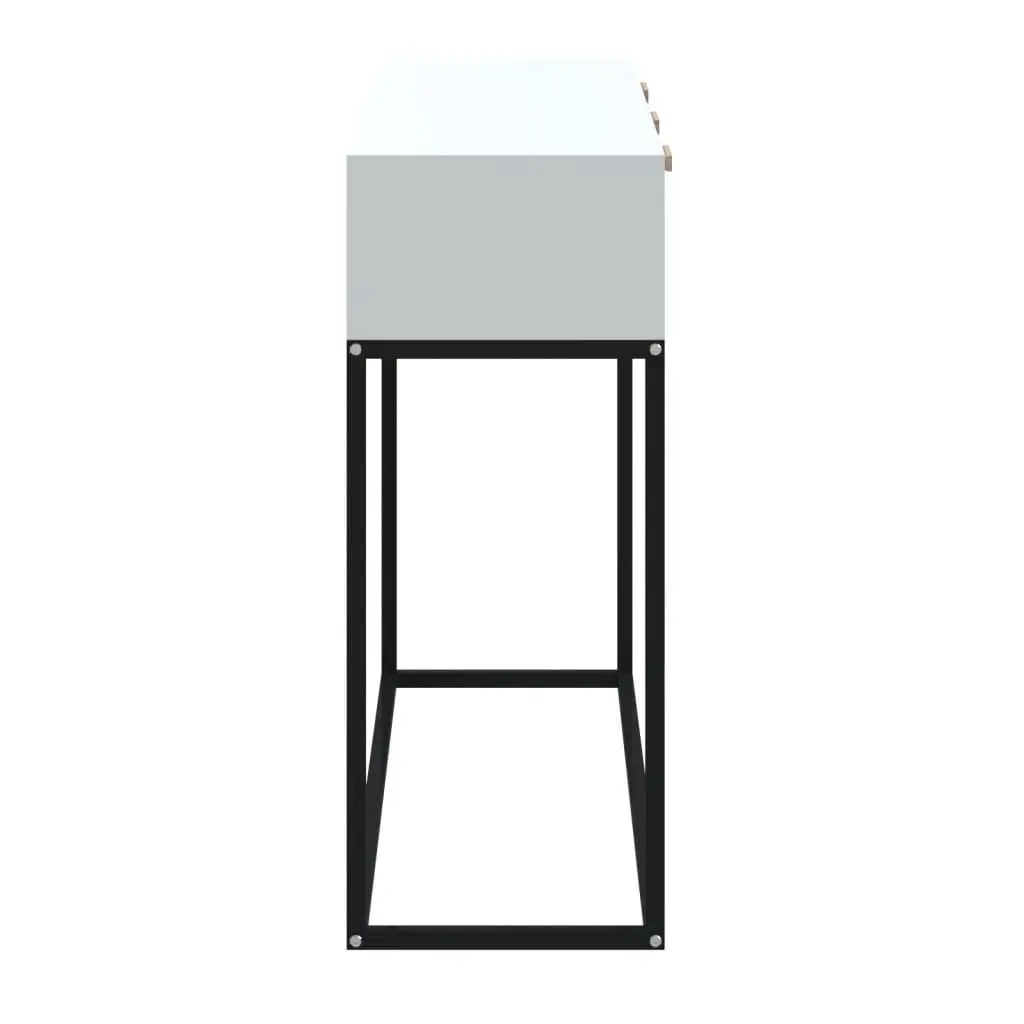 White Console Table with 3 Drawers 105x30x75cm