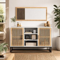 White Sideboard Storage Cabinet 105x30x65 cm
