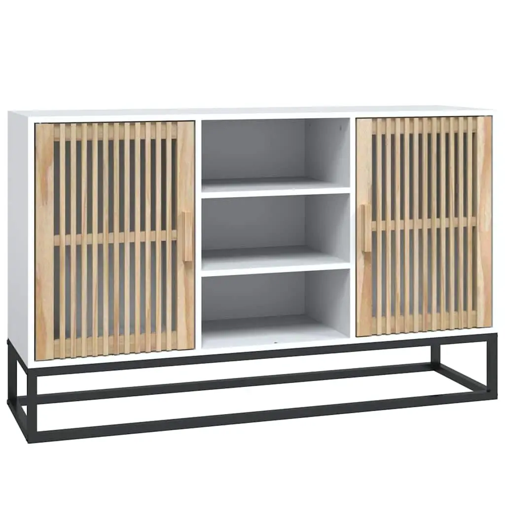 Sideboard White 105x30x65 cm Engineered Wood Storage Cabinet