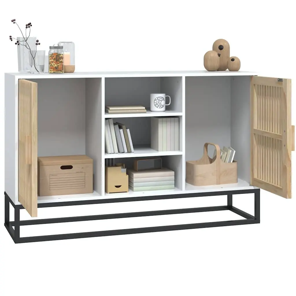 Sideboard White 105x30x65 cm Engineered Wood Storage Cabinet