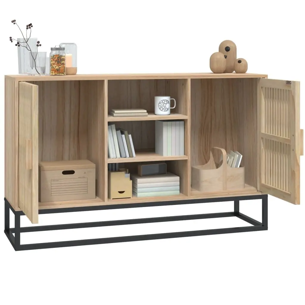 Sideboard Cabinet 105x30x65cm Brown Engineered Wood Storage Buffet Furniture