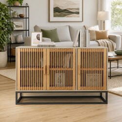 Brown Sideboard Storage Cabinet for Living Room