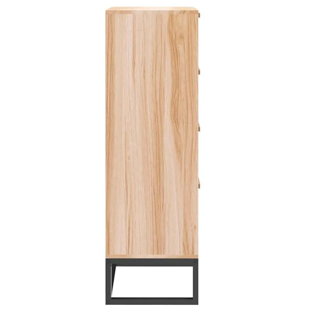 Highboard Brown Engineered Wood Storage Cabinet Tall Sideboa with Drawers