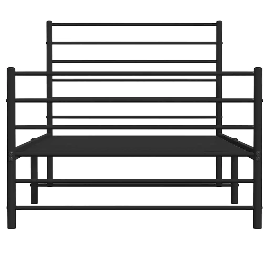 Metal Bed Frame King Single 107x203 cm Black