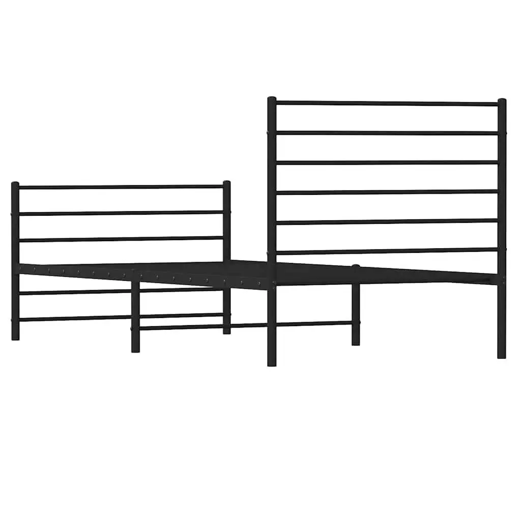 Metal Bed Frame King Single 107x203 cm Black