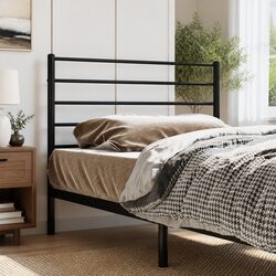 Black Metal Headboard for 90 cm Bed Frame