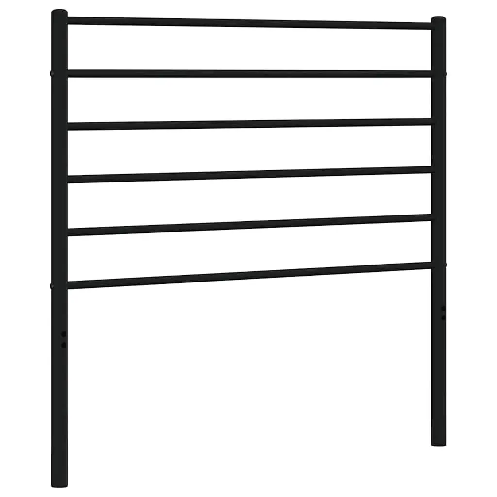 Metal Headboard Black 90cm Powder-coated Steel Frame