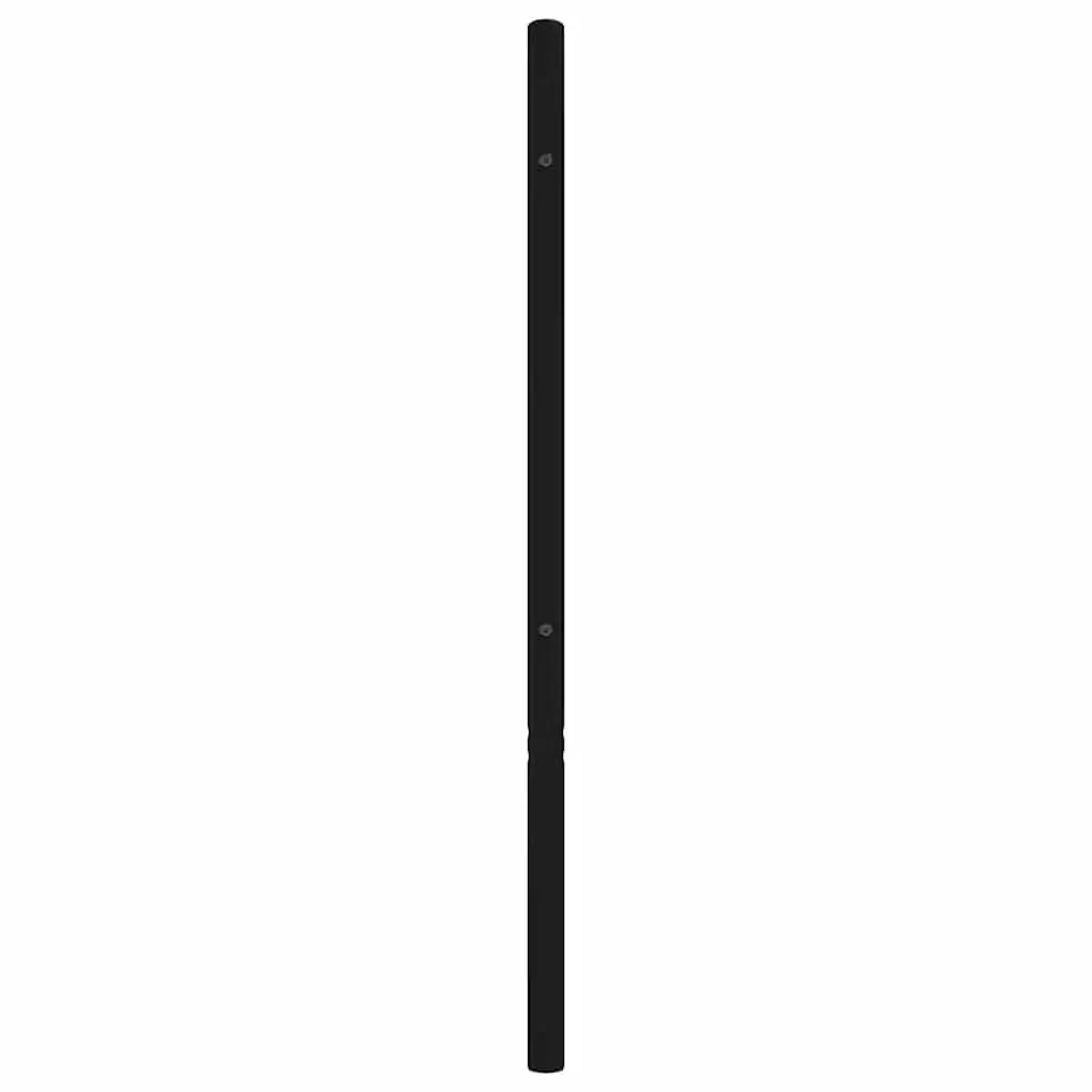 Metal Headboard Black 90cm Powder-coated Steel Frame