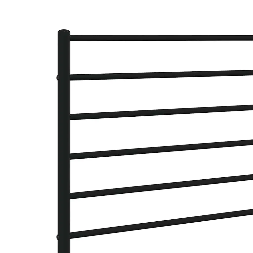 Metal Headboard Black 90cm Powder-coated Steel Frame