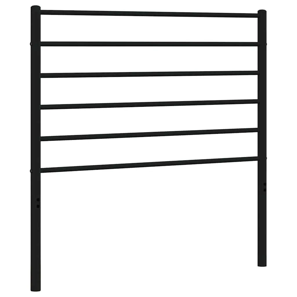Metal Headboard Black 107cm Powder-Coated Steel