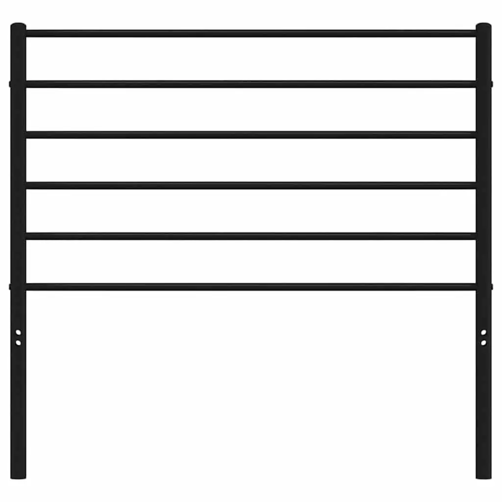 Metal Headboard Black 107cm Powder-Coated Steel