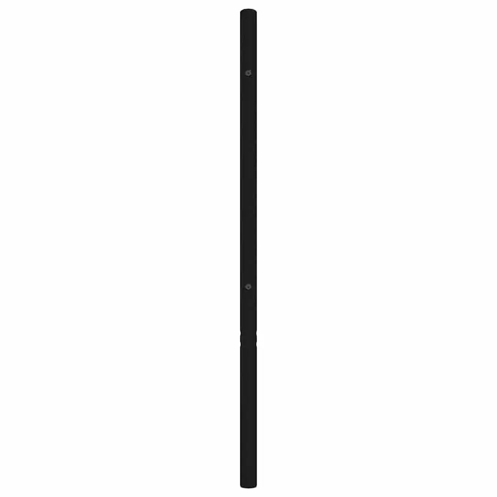 Metal Headboard Black 107cm Powder-Coated Steel