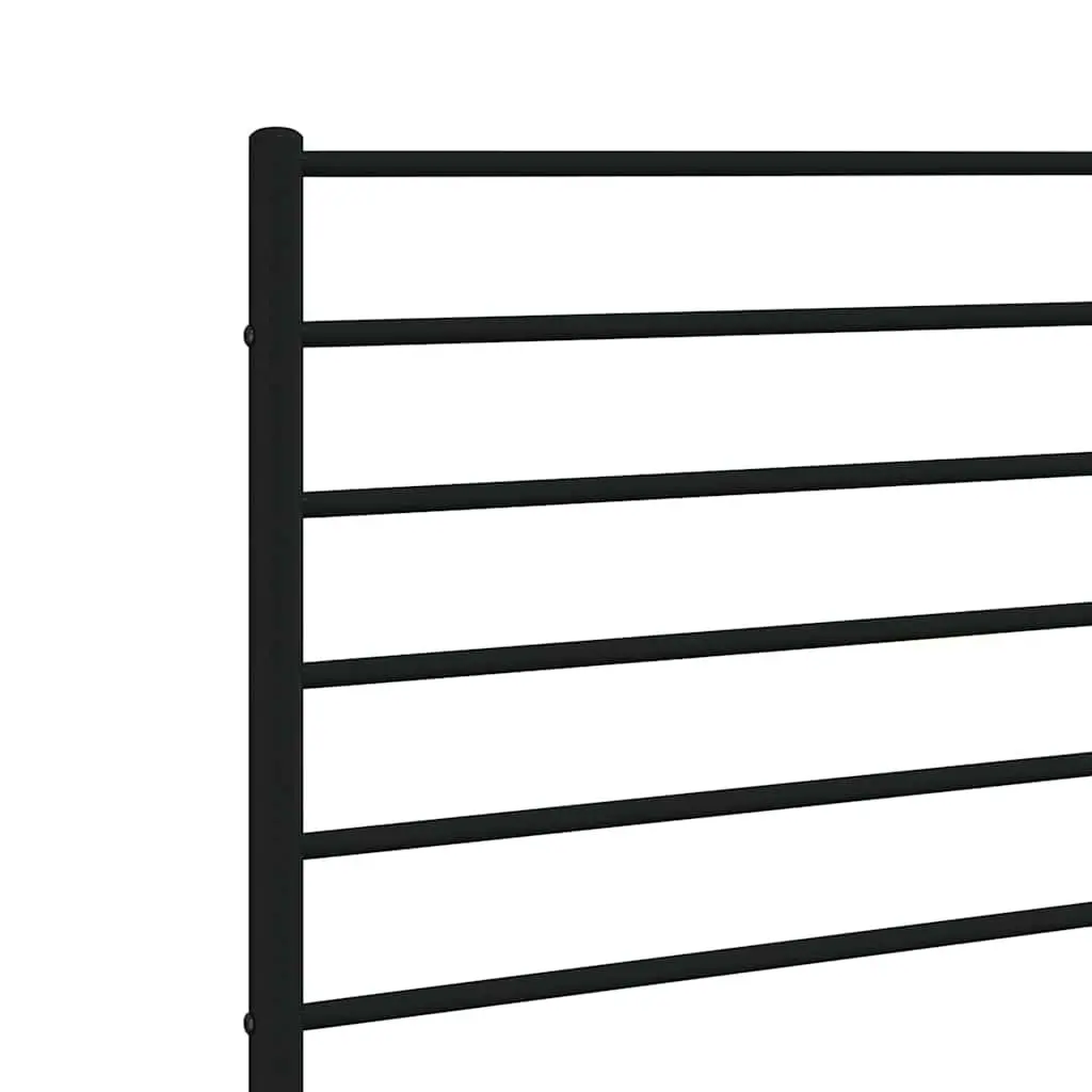 Metal Headboard Black 107cm Powder-Coated Steel