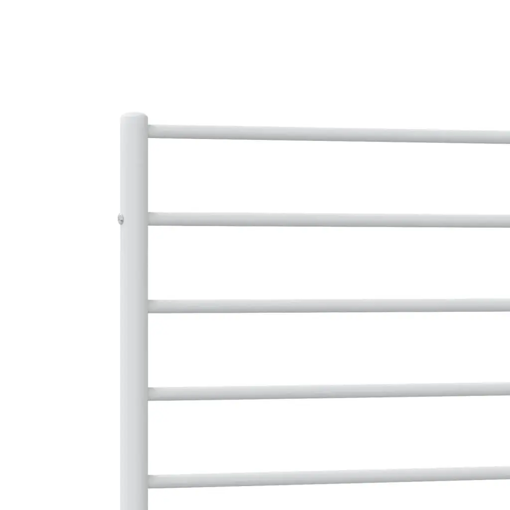Metal Bed Frame King Single 107x203cm White Powder-coated Steel