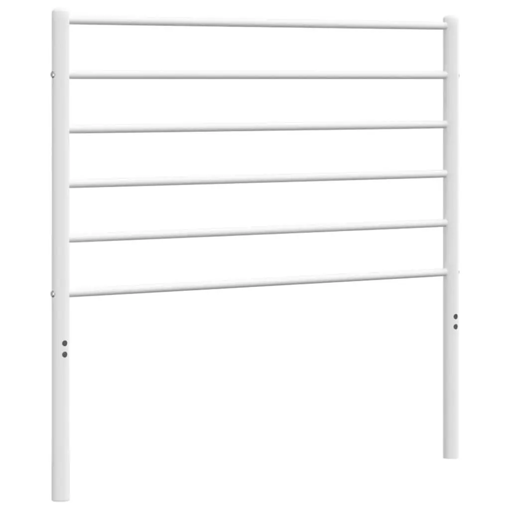 White Metal Bed Headboard 90cm Powder Coated Steel Frame Sturdy Support