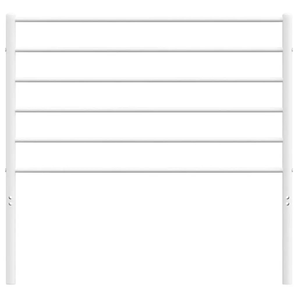 White Metal Bed Headboard 90cm Powder Coated Steel Frame Sturdy Support