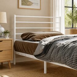 Stylish White Metal Headboard for Your Bedroom