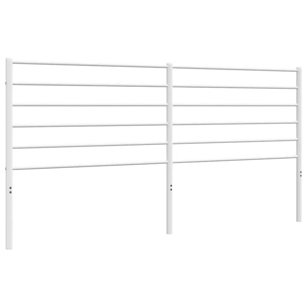 Metal Headboard White 180cm Powder-coated Steel Bed Frame Header