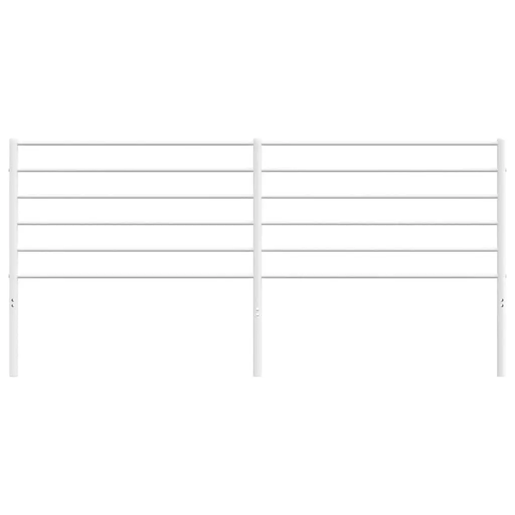 Metal Headboard White 180cm Powder-coated Steel Bed Frame Header