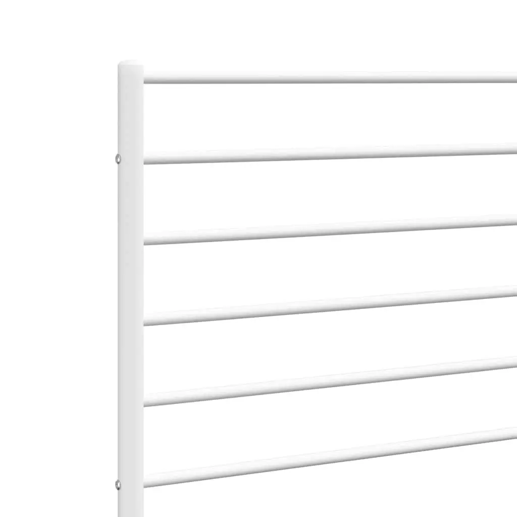Metal Headboard White 180cm Powder-coated Steel Bed Frame Header