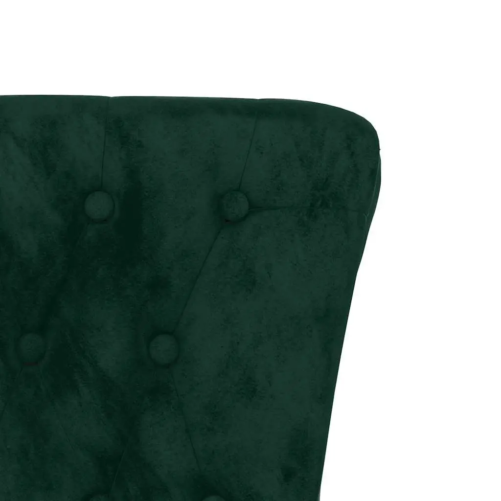 Dark Green Velvet High Back Accent Chair