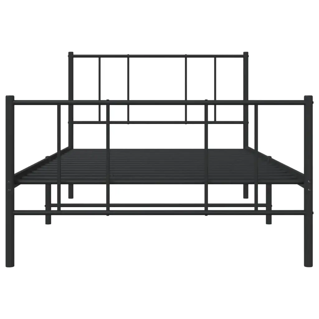 Black Steel King Single Bed Frame 107x203cm