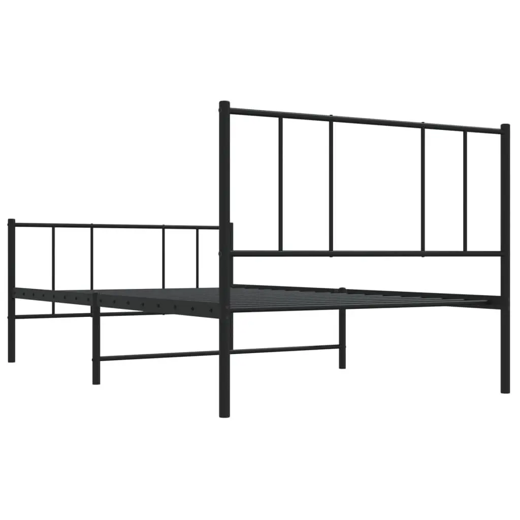 Black Steel King Single Bed Frame 107x203cm